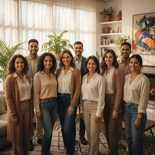 Famille marocaine accompagnée par une nounou babysitter de confiance